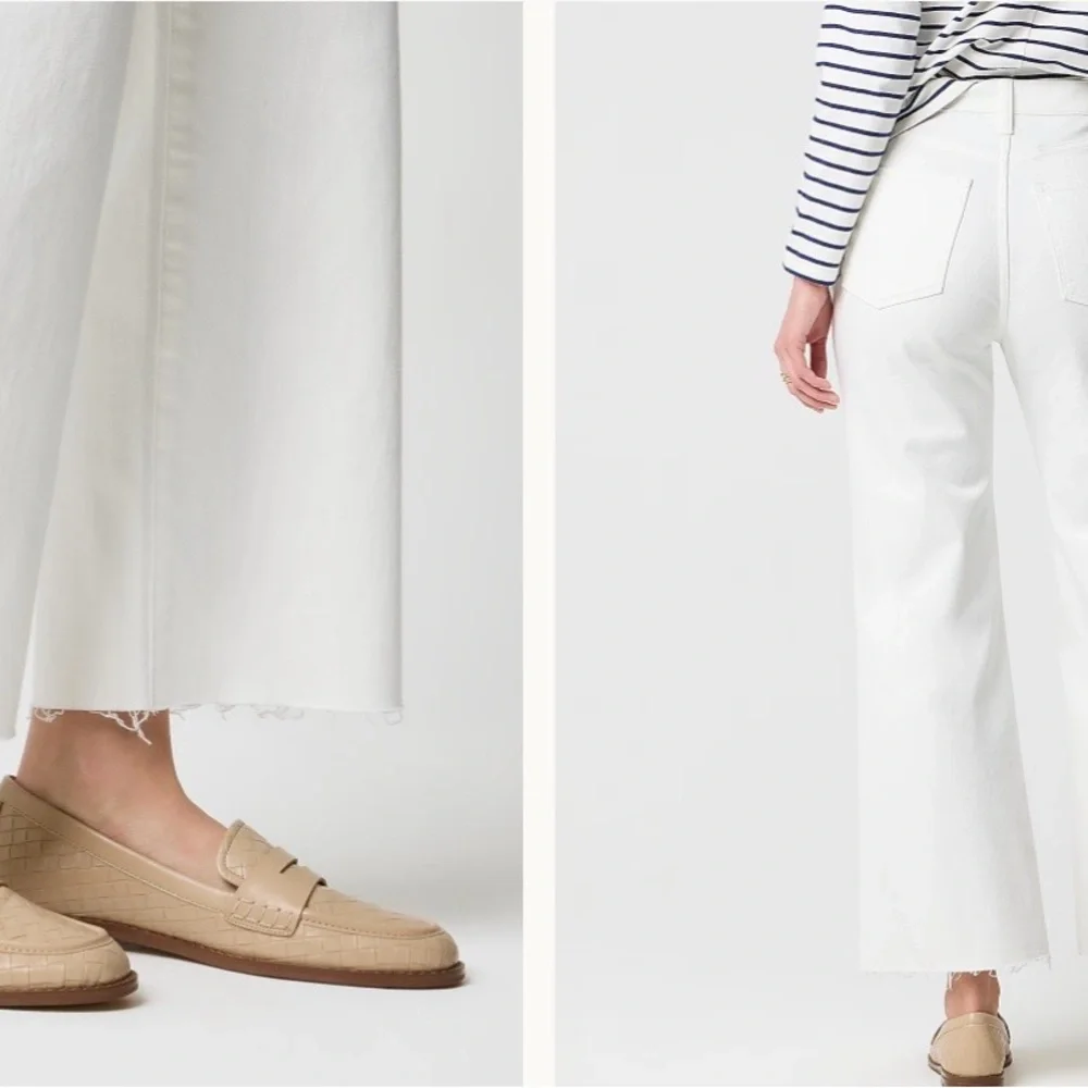 J. Crew Cream Ankle Jeans